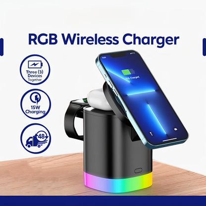 3-in-1 Magnetic Wireless Charger